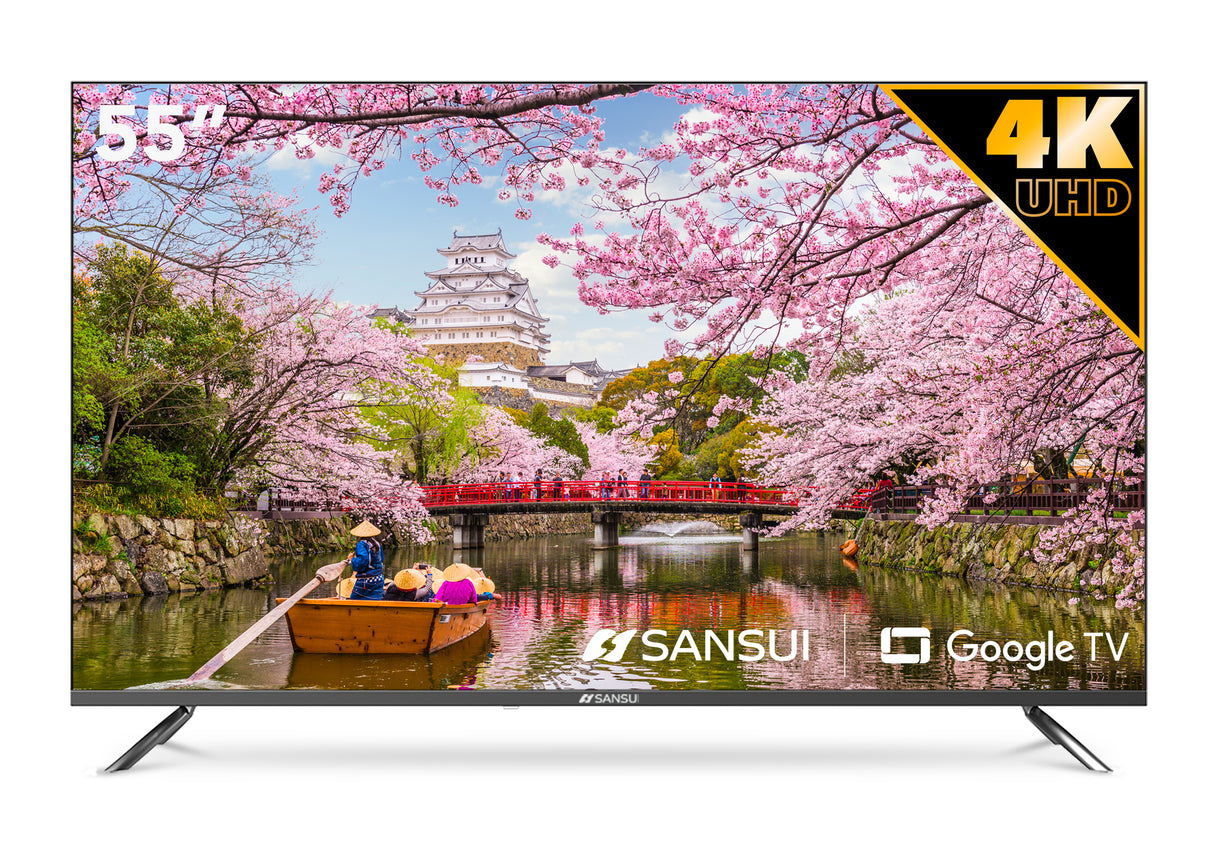 Sansui SMX55VAUG Televisor 139.7 cm (55") 4K Ultra HD Smart TV Wifi Gris, 3840 x 2160 Pixeles