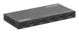 Manhattan Splitter HDMI de 4 puertos con downscaling, 4K@60 Hz, distribuye 1 entrada HDMI a 4 salidas (misma señal), bot