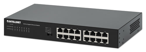 Intellinet Commutateur réseau (switch) Gigabit Ethernet 16 ports, Ethernet écoénergétique IEEE 802.3az, format bureau, é