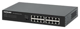Intellinet Commutateur réseau (switch) Gigabit Ethernet 16 ports, Ethernet écoénergétique IEEE 802.3az, format bureau, é