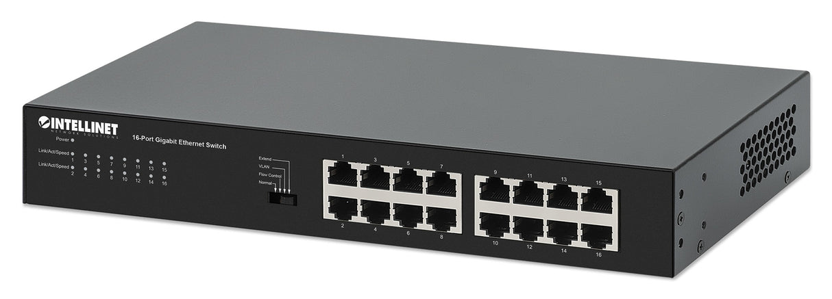 SWITCH INTELLINET GB 16 PTOS 19" Y DESKTOP METAL