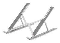 Manhattan 462617 Laptop Soporte para ordenador portátil Aluminio Aluminio, Silicona, Acero 39,6 cm (15.6")