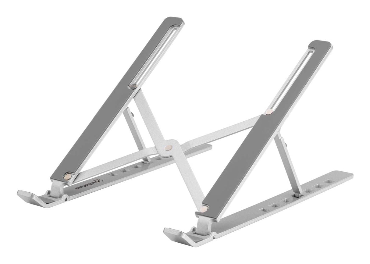 Manhattan 462617 Laptop Soporte para ordenador portátil Aluminio Aluminio, Silicona, Acero 39,6 cm (15.6")