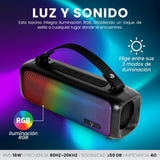 BOCINA VORAGO BSP-260 BLUETOOTH / USB / 3.5MM / LUZ RGB / TWS / 16W RMS CON HASTA 7 HRS AUTONOMIA