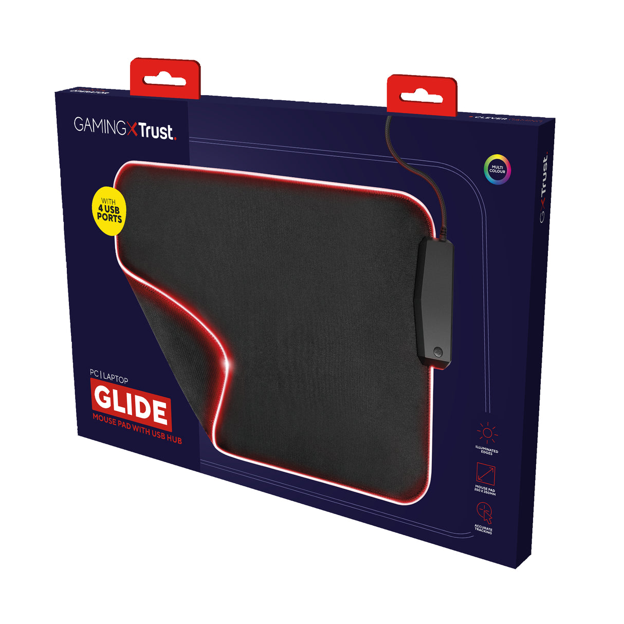 Trust GXT 765 Glide-Flex RGB Ratón Monocromo Nylon, Caucho Si Si