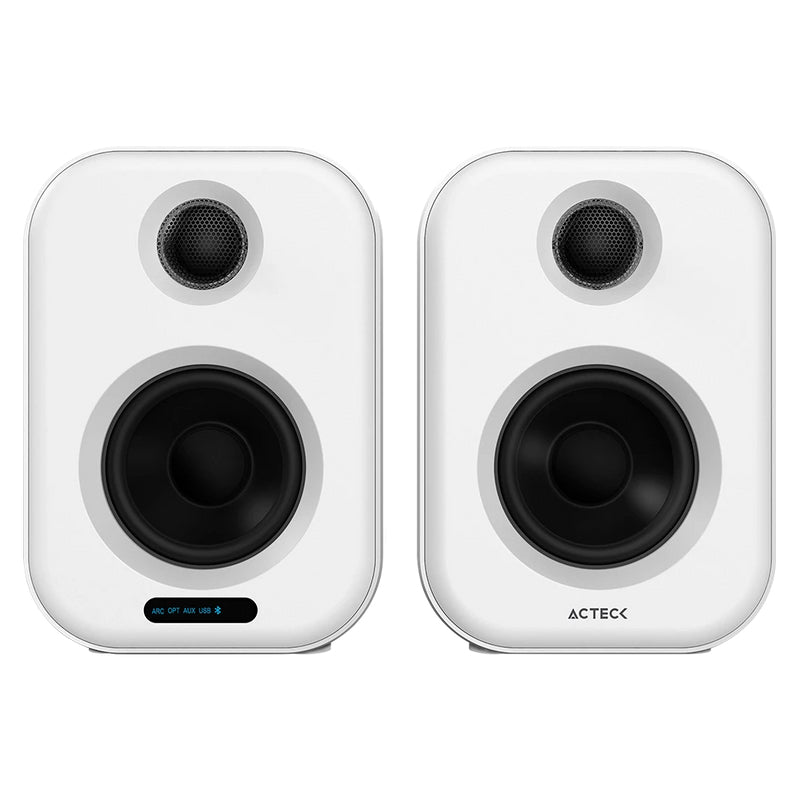 Acteck BS650 Blanco Inalámbrico y alámbrico 50 W, 2.0 canales, 45 - 20000 Hz, 8 Ohmio