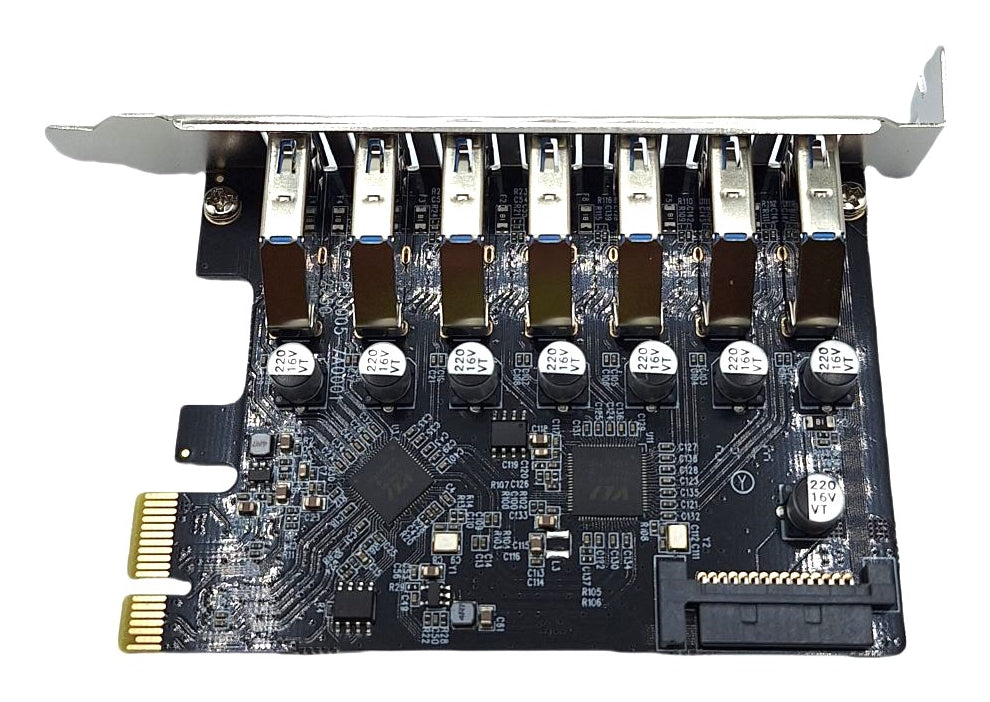 X-Media XM-PEX-U307 tarjeta o adaptador de interfaz Interno USB 3.2 Gen 1 (3.1 Gen 1), PCIe, Metálico, Marina