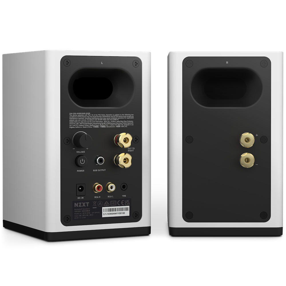 NZXT AP-SPKW2-US altavoz De 2 vías Blanco Alámbrico 80 W, 2.0 canales, 70 - 20000 Hz