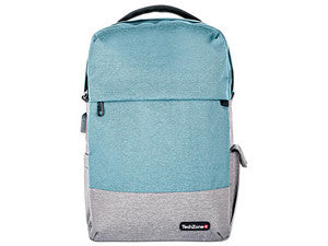 Mochila Techzone TZ21LBP07-A para Laptop 15.6", Color Azul, Compartimento Acolchado, Bolsillos Organizadores, Correas Ajustables
