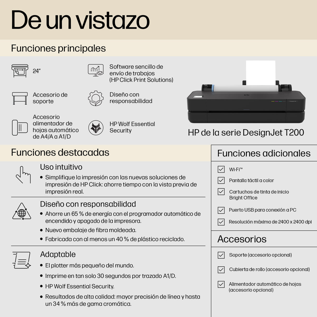 IMPRESORA HP DESIGNJET T230 DE 24 in