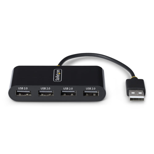 StarTech.com Hub USB 2.0 de 4 Puertos - Ladrón USB Alimentado por el Bus - 480Mbps - Hub Portátil Externo USB - Multipli