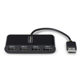 StarTech.com Hub USB 2.0 de 4 Puertos - Ladrón USB Alimentado por el Bus - 480Mbps - Hub Portátil Externo USB - Multipli