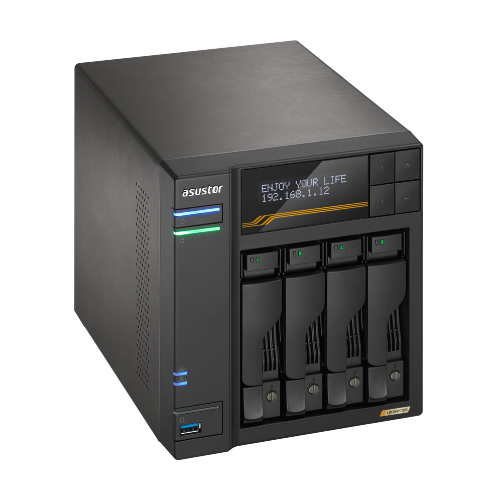 Asustor LOCKERSTOR 4 Gen3 NAS Escritorio AMD Ryzen V3C14 16 GB DDR5 ADM Negro