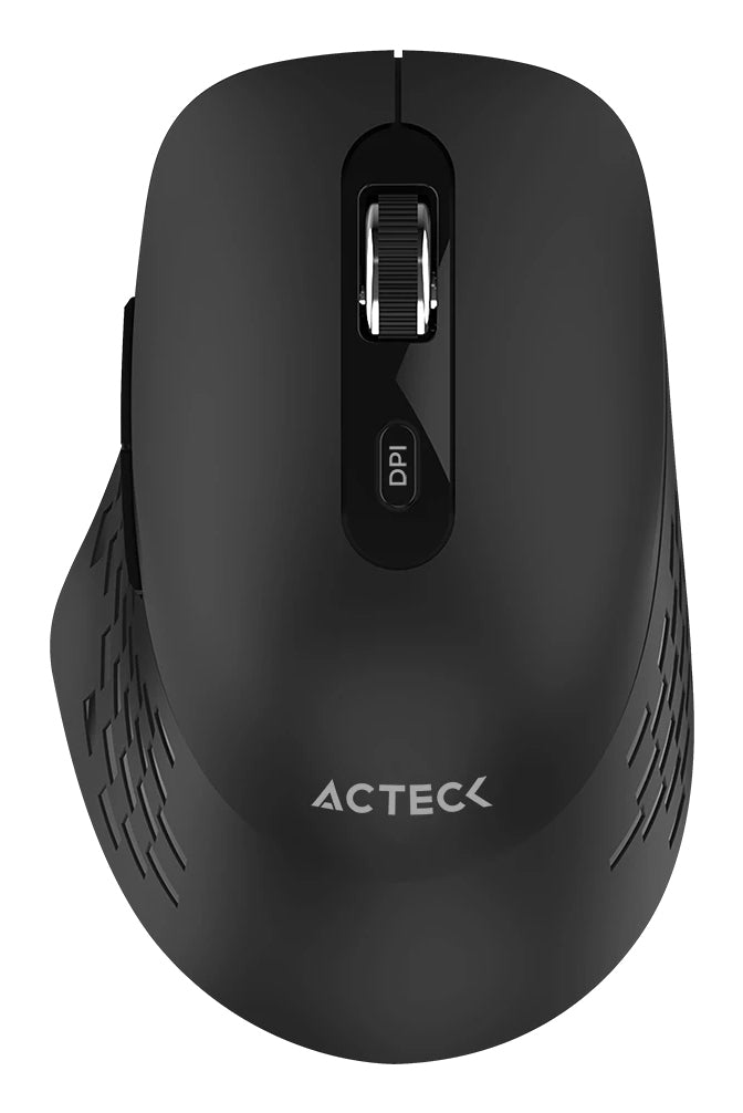 Mouse ACTECK Confortable y Elegante Optimize Flow MI480 Inalámbrico / 2.4 MHz / 1600 DPI / 6 Botones / Batería 2x AAA In