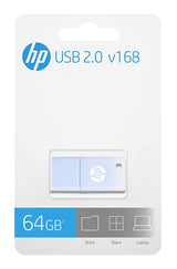 HP v168 unidad flash USB 64 GB USB tipo A 2.0 Azul, Tapa, HPFD168B-64 | Unidades flash USB