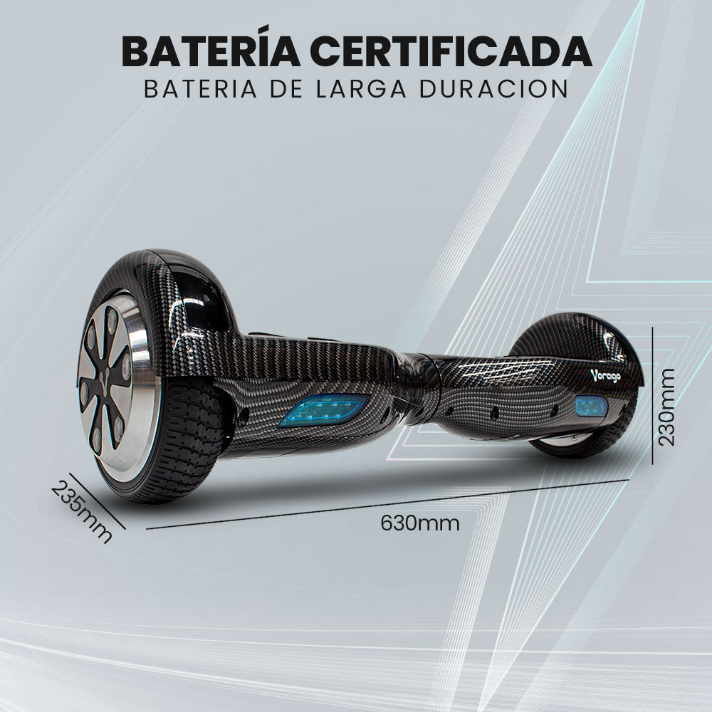 Vorago HB-200 scooter auto balanceado Scooter de auto-equilibrio 12 kmh 4400 mAh Negro, 120 kg, Monocromático, Patrón mú