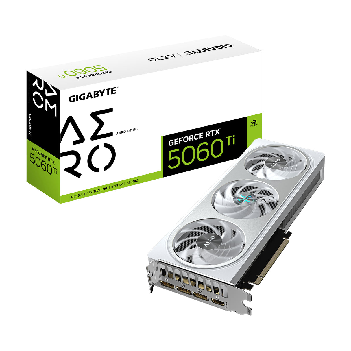 GIGABYTE GeForce RTX 5060 Ti AERO OC 8G Tarjeta Gráfica – 8 GB GDDR7, 128 bits, PCI-E 5.0, 2647 MHz Frecuencia del núcleo, 3 x DisplayPort, 1 x HDMI, GV-N506TAERO OC-8GD tarjetas gráficas Si 4608 NVIDIA GeForce RTX 5060 Ti