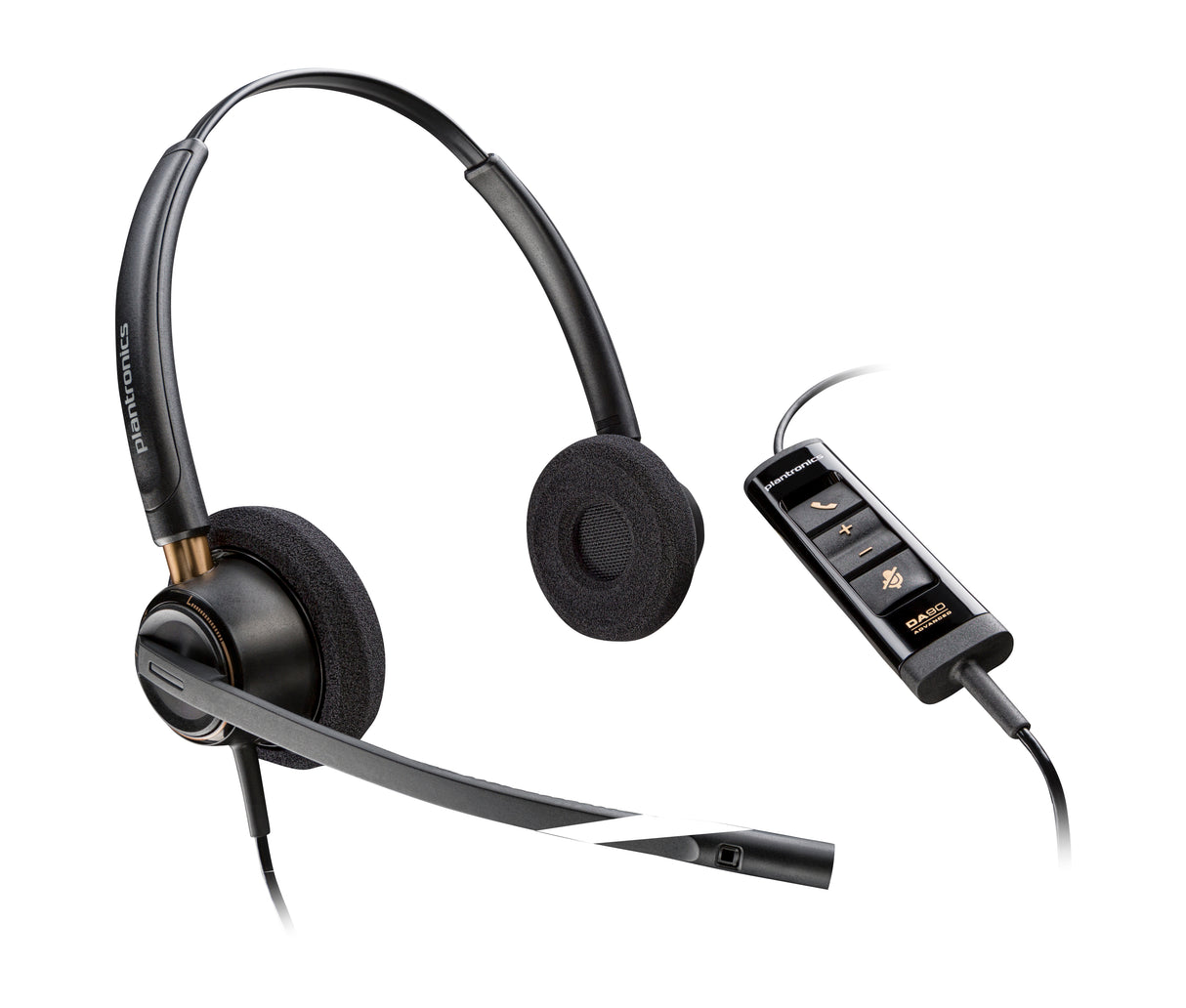 HP Poly Auriculares estéreo USB-A Poly EncorePro 525, Alámbrico, Llamadas/Música, Negro