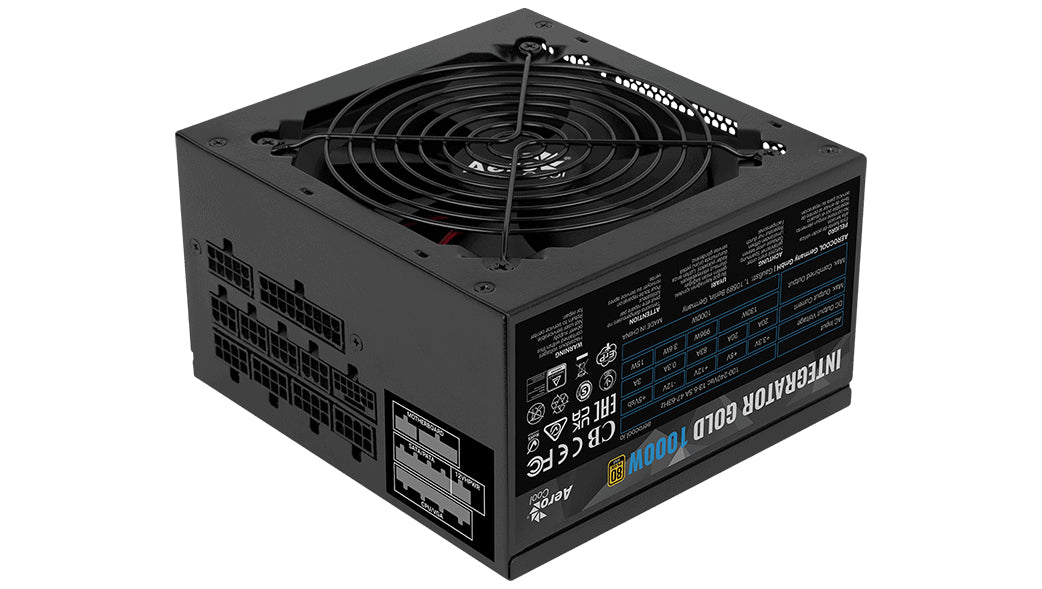 Aerocool Integrator Gold 1000W unidad de fuente de alimentación 20+4 pin ATX ATX Negro