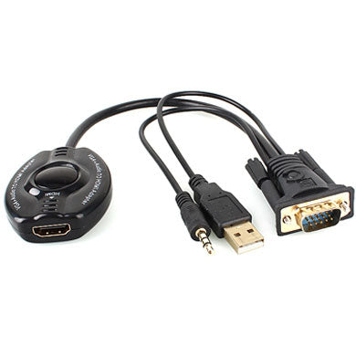 BRobotix 150620 Adaptadores de cable de vídeo 0,3 m HDMI + 3.5mm VGA (D-Sub)
