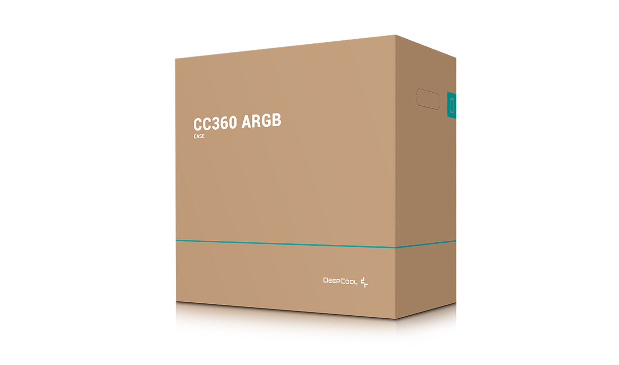 DeepCool CC360 ARGB carcasas ordenador ABS, Acero, Vidrio templado Mini Tower PC Negro