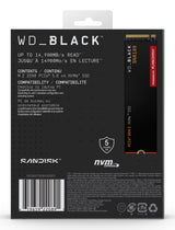 WD SSD Interno Black SN8100 4TB M.2 2280 NVMe, Lectura 14900MB/s, Escritura 14000MB/s