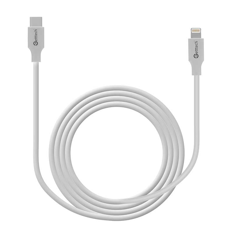 Getttech GCL-LTUT-0 cable Lightning 1 m Blanco, USB C, Macho, Macho | Cables Lightning