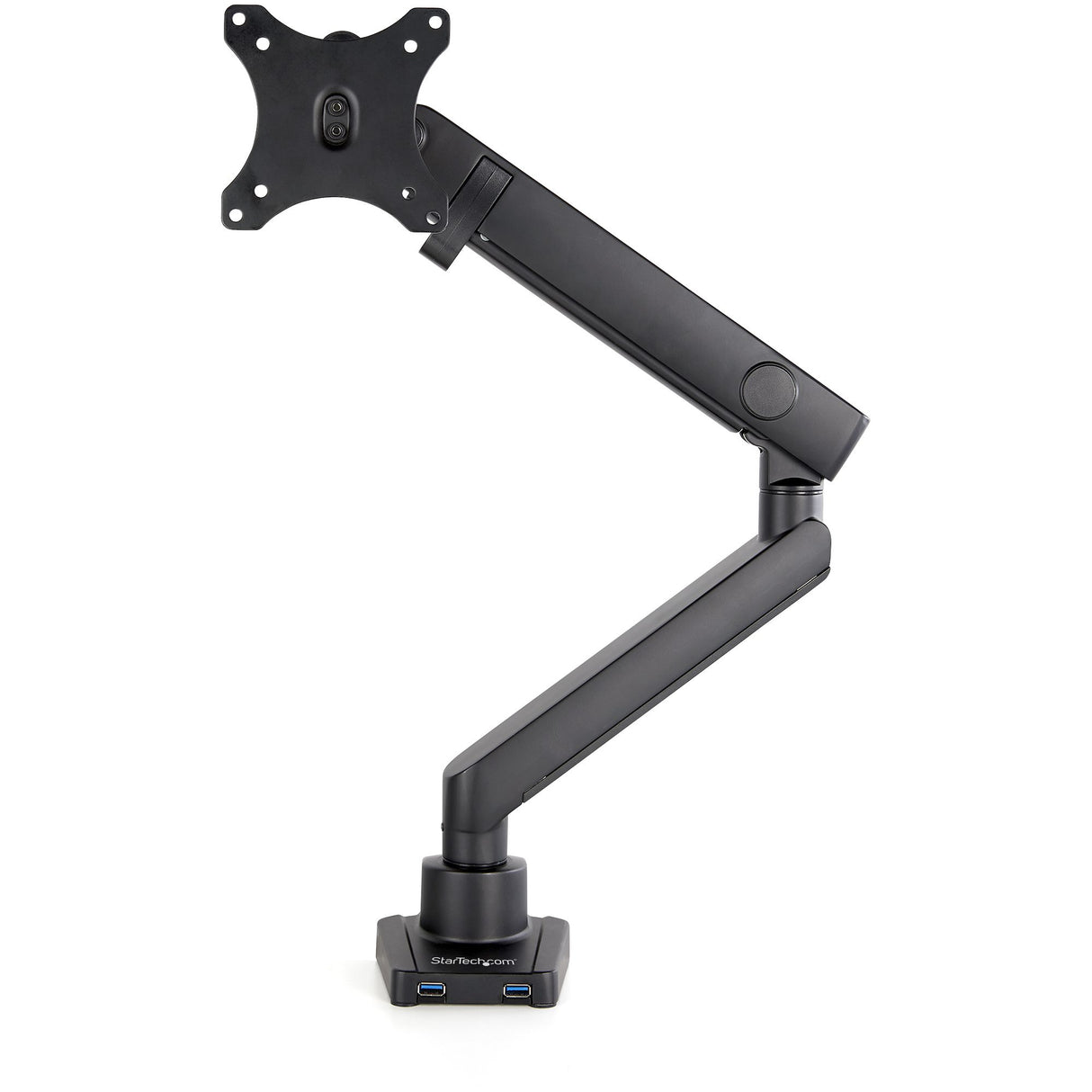 StarTech.com Brazo de Escritorio para Pantalla - Soporte VESA para Monitor hasta 34" (8kg) - Soporte VESA Articulado con Movimiento Total - Hub USB 3.0 de 2 Puertos - Grommet o Abrazadera - Resorte Monitor Negro