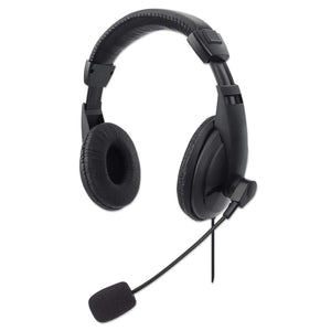 Manhattan Audífonos estéreo USB Auriculares Auriculares Diadema Oficina/Centro de llamadas Binaural