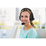 Manhattan Audífonos estéreo USB Auriculares Auriculares Diadema Oficina/Centro de llamadas Binaural
