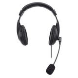 Manhattan Audífonos estéreo USB Auriculares Auriculares Diadema Oficina/Centro de llamadas Binaural