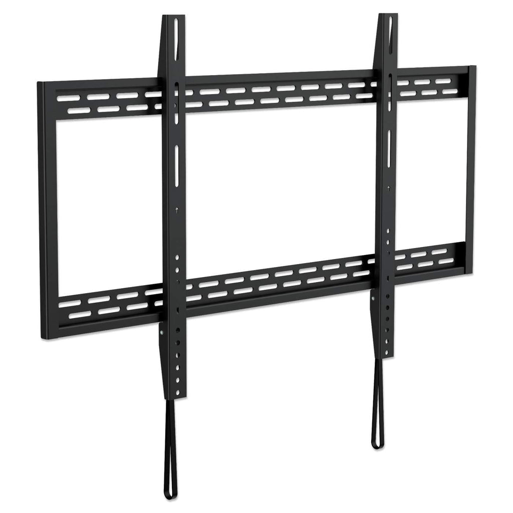 Manhattan Soporte de pared para TV/monitores (Fijo), pantallas 60"–100", Compatibilidad VESA: de 200x200 a 900x600 mm (verifique las dimensiones de los cuatro orificios de montaje traseros), carga máxima 50 kg, negro Monitor negro