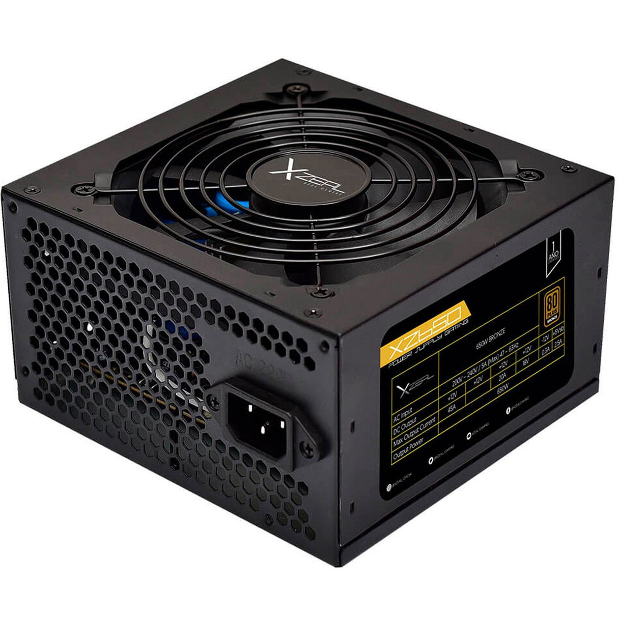 FUENTE DE PODER STYLOS 650 80 BRONZE PLUS , PFC ACTIVO, VENTILADO120MM