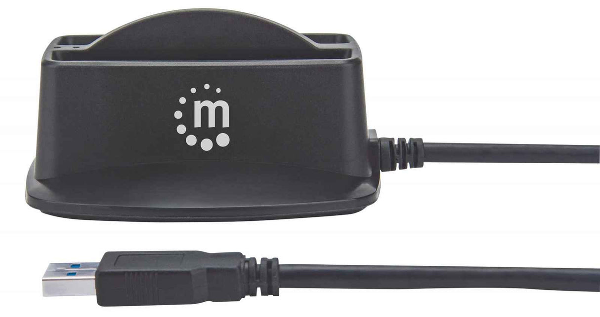 Manhattan Base de conexión dual USB 3.0 SuperSpeed y disco duro SATA 2.5" bases de conexión para discos duros Unidad de disco duro Serial ATA III 2.5 cm (2.5") 2