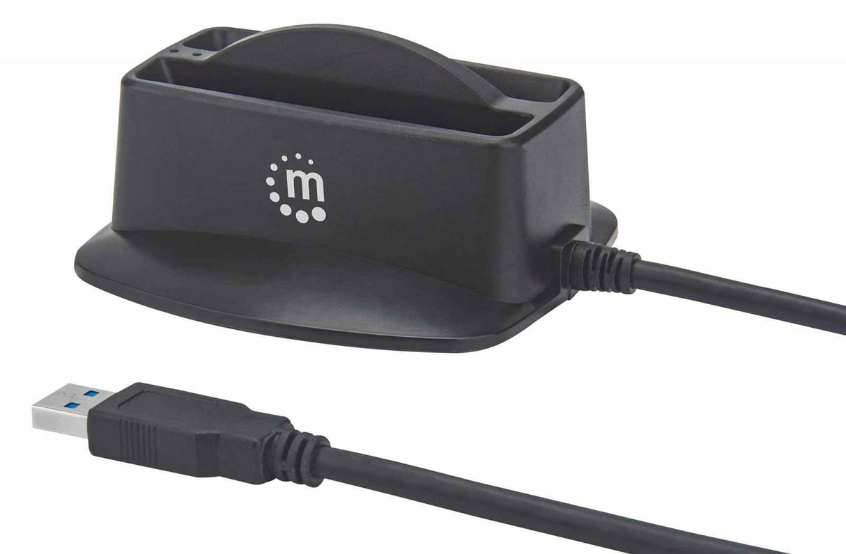 Manhattan Base de conexión dual USB 3.0 SuperSpeed y disco duro SATA 2.5" bases de conexión para discos duros Unidad de disco duro Serial ATA III 2.5 cm (2.5") 2