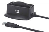 Manhattan Base de conexión dual USB 3.0 SuperSpeed y disco duro SATA 2.5" bases de conexión para discos duros Unidad de disco duro Serial ATA III 2.5 cm (2.5") 2