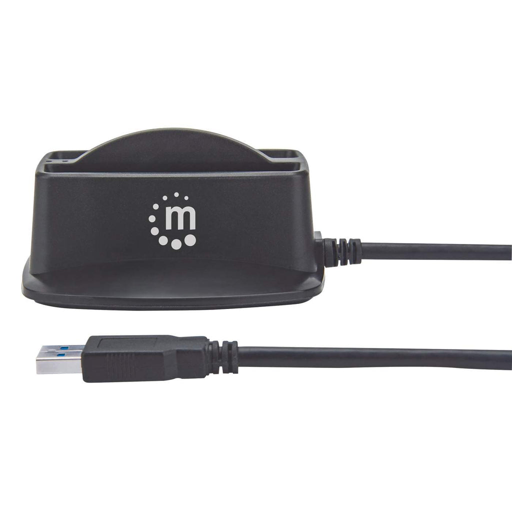 Manhattan Base de conexión dual USB 3.0 SuperSpeed y disco duro SATA 2.5" bases de conexión para discos duros Unidad de disco duro Serial ATA III 2.5 cm (2.5") 2