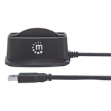 Manhattan Base de conexión dual USB 3.0 SuperSpeed y disco duro SATA 2.5" bases de conexión para discos duros Unidad de disco duro Serial ATA III 2.5 cm (2.5") 2