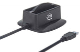 Manhattan Base de conexión dual USB 3.0 SuperSpeed y disco duro SATA 2.5" bases de conexión para discos duros Unidad de disco duro Serial ATA III 2.5 cm (2.5") 2