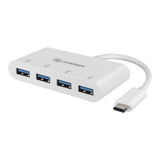 Steren USB-5260 nodo concentrador USB 3.2 Gen 1 (3.1 Gen 1) Type-C 5000 Mbit/s Blanco, 1 pieza(s)