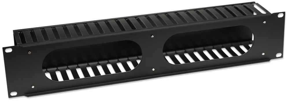 Intellinet Organizador Horizontal 19", 2U, (Plástico) Rack Panel frontal Negro 48,3 cm (19") 790 g