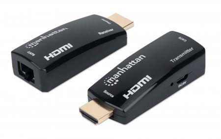 Manhattan Kit Extensor compacto de HDMI sobre Ethernet 60m, 1920 x 1080 Pixeles, Transmisor y receptor AV, Alámbrico
