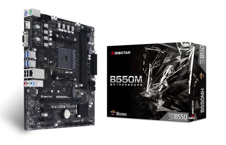 Biostar B550MH Ver. 6.0 AMD B550 Enchufe AM4 Micro ATX, DDR4-SDRAM, DIMM
