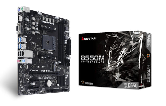 Biostar B550MH Ver. 6.0 AMD B550 Enchufe AM4 Micro ATX, DDR4-SDRAM, DIMM
