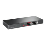 TP-Link TL-SL1218P switch No administrado Gigabit Ethernet (10/100/1000) Energía sobre Ethernet (PoE) 1U Negro