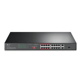 TP-Link TL-SL1218P switch No administrado Gigabit Ethernet (10/100/1000) Energía sobre Ethernet (PoE) 1U Negro