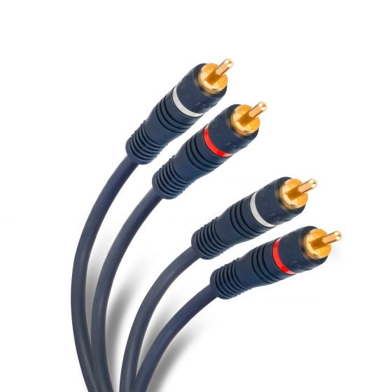 Steren 254-220 cable de audio 3.6 m 2 x RCA Negro, Macho, Macho | Cables de audio