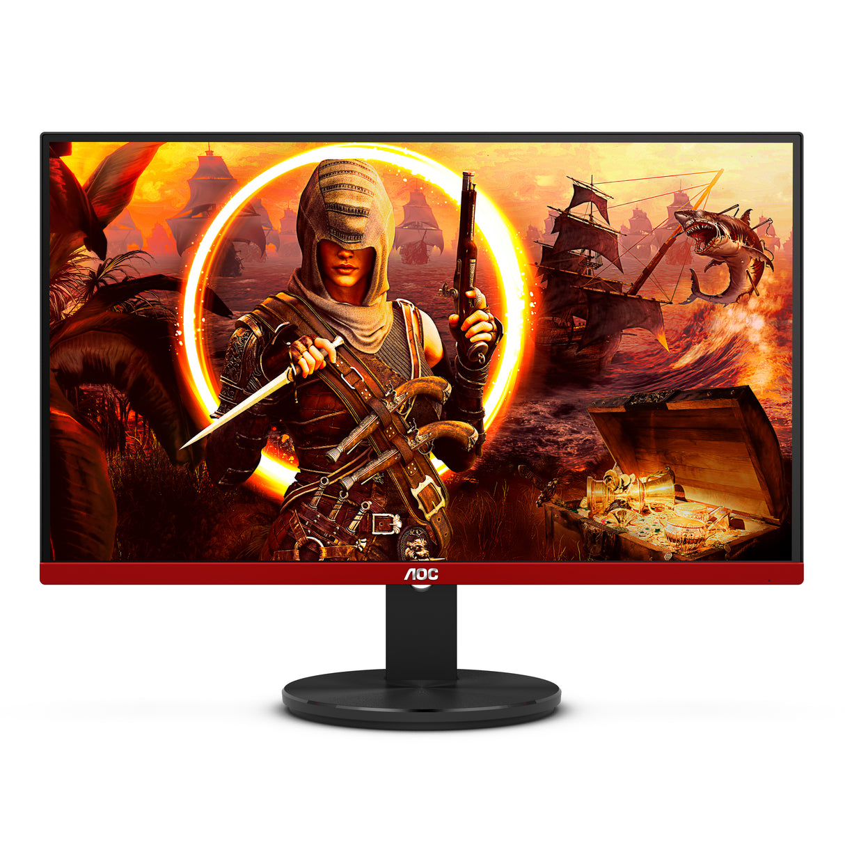 AOC G2490VX monitor de computadora 60.5 cm (23.8") 1920 x 1080 Pixeles Full HD LED Negro, Rojo