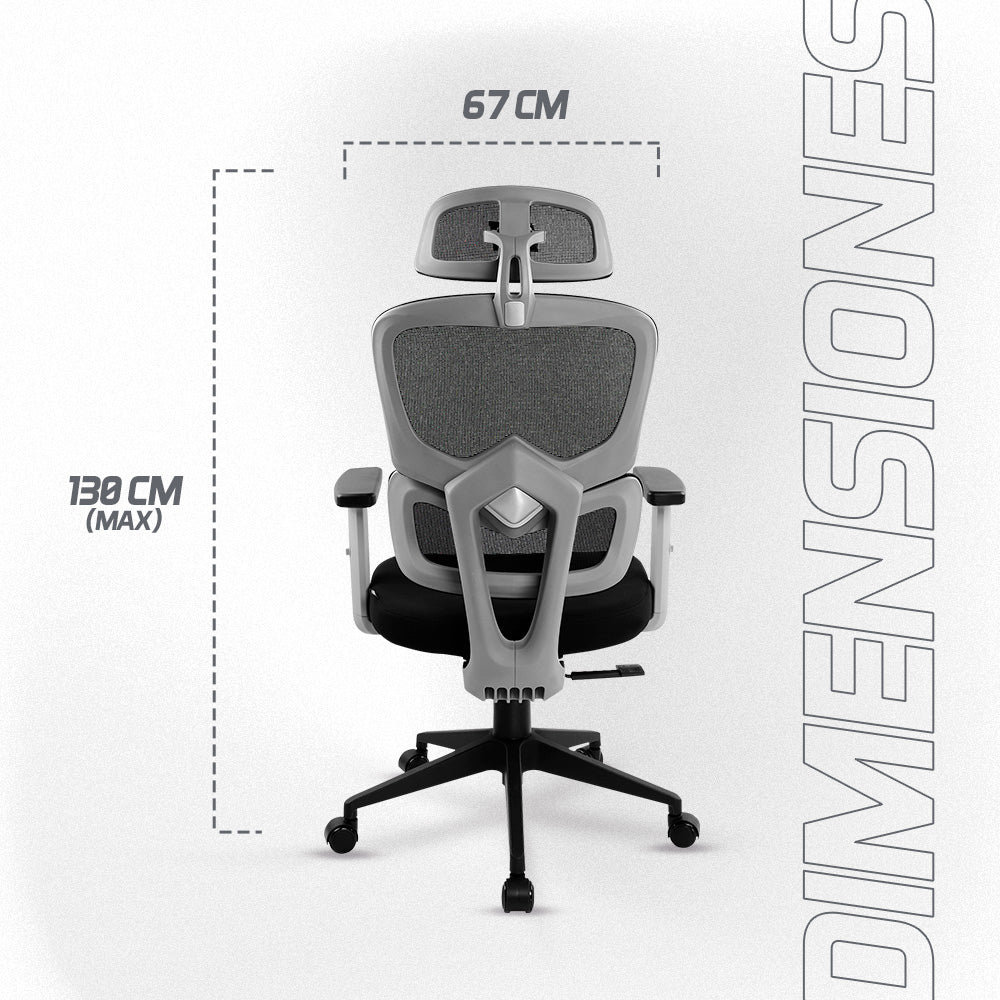 Vorago CGM-400-BK silla de oficina y de ordenador Asiento acolchado Respaldo de malla
