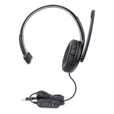 Manhattan Audífono USB monoaural con micrófono Auriculares Auriculares Diadema Oficina/Centro de llamadas Monoaural